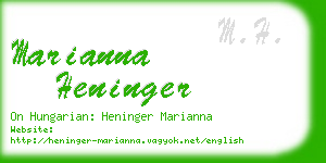 marianna heninger business card